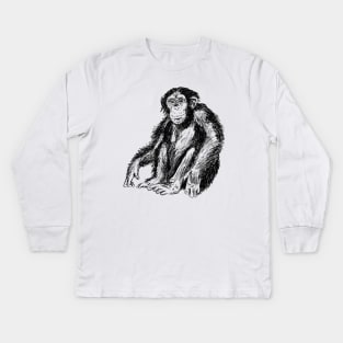 Chimpanzee Kids Long Sleeve T-Shirt